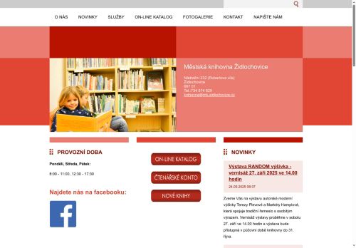 Zobrazit webové stránky Městská knihovna Židlochovice