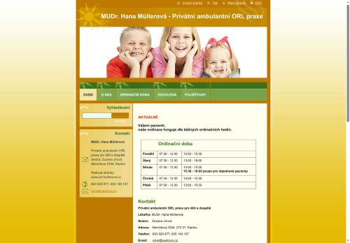 Zobrazit webové stránky ORL - MUDr. Hana Müllerová