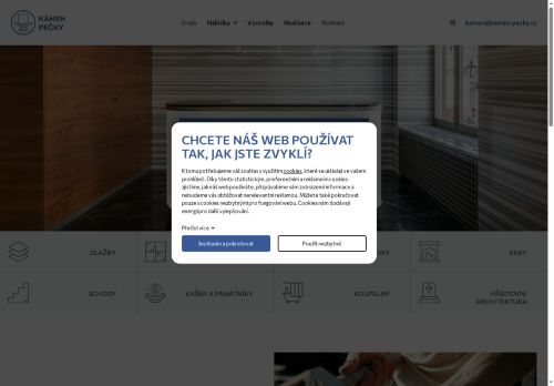 Webové stránky Kámen Pečky s.r.o., Pečky