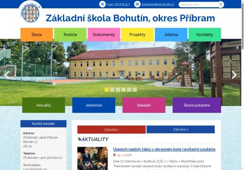Základní škola Bohutín, okres Příbram nabízí práci na pozici Školní psycholog/psycholožka v obci Bohutín