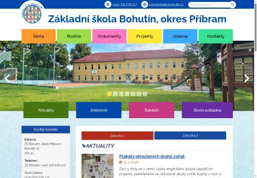 Základní škola Bohutín, okres Příbram nabízí práci na pozici Školní psycholog/psycholožka v obci Bohutín