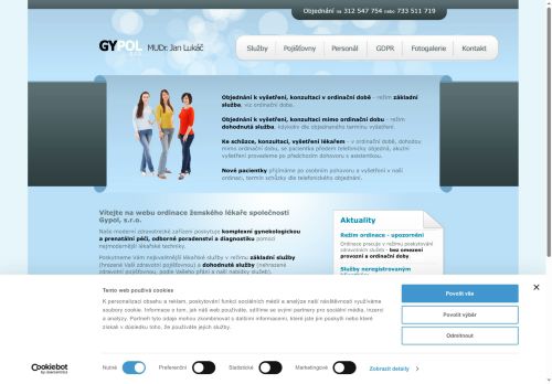 Zobrazit webové stránky Gynekologie - GYPOL s.r.o. - MUDr. Jan Lukáč