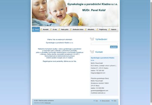 Zobrazit webové stránky Gynekologie a porodnictví Kladno s.r.o. - MUDr. Pavel Kolář