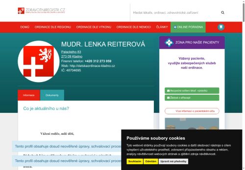 Zobrazit webové stránky Praktický lékař pro děti a dorost - MUDr. Lenka Reiterová