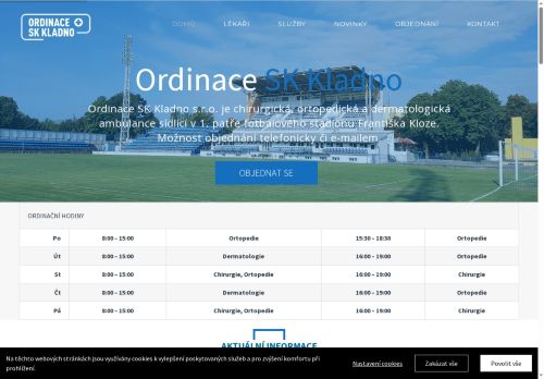 Zobrazit webové stránky Chirurgická, ortopedická a dermatologická ambulance - Ordinace SK Kladno