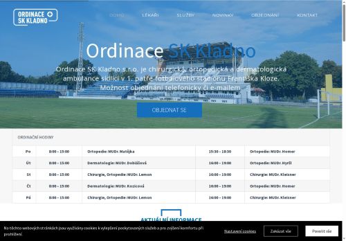 Zobrazit webové stránky Chirurgická, ortopedická a dermatologická ambulance - Ordinace SK Kladno