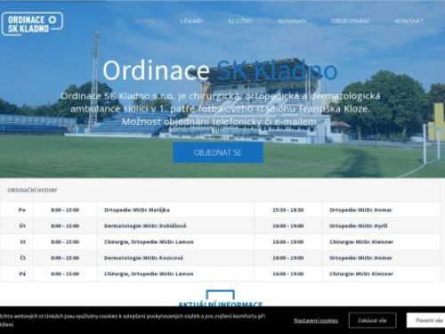 Chirurgická, ortopedická a dermatologická ambulance - Ordinace SK Kladno