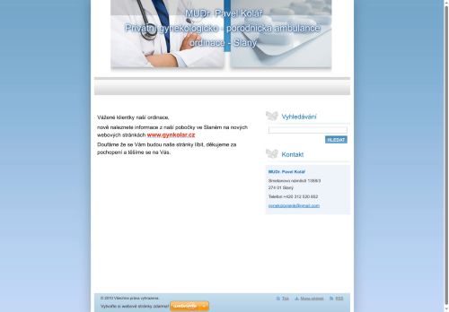Zobrazit webové stránky Gynekologie - MUDr. Pavel Kolář