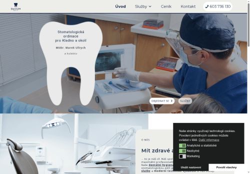 Zobrazit webové stránky Stomatologie - DentUM Kladno - MUDr. Marek Ullrych