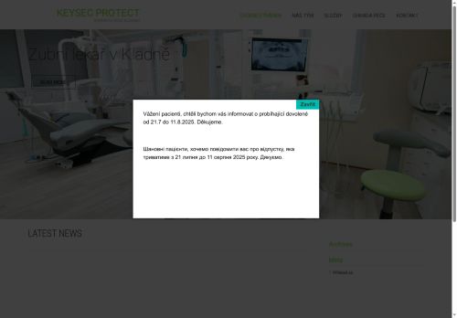 Zobrazit webové stránky Stomatologie - KEYSEC PROTECT - lékař stomatolog Serhii Bilyi
