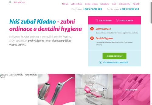 Zobrazit webové stránky Zubní ordinace - Náš zubař Kladno - MDDr. Markéta Karnet, MDDr. Petra Zárubová, MDDr. Nicole Králíčková