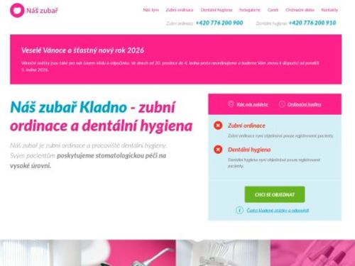 Zubní ordinace - Náš zubař Kladno - MDDr. Markéta Karnet, MDDr. Petra Zárubová, MDDr. Nicole Králíčková
