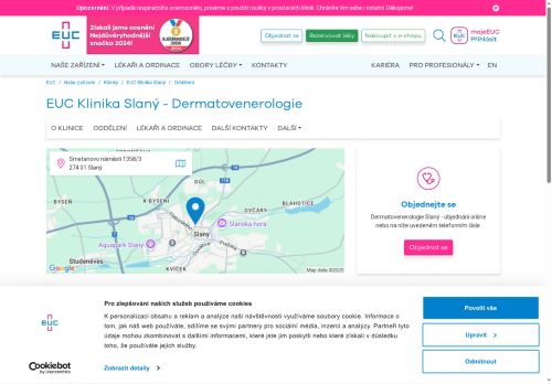Zobrazit webové stránky Dermatovenerologie - EUC Klinika Slaný