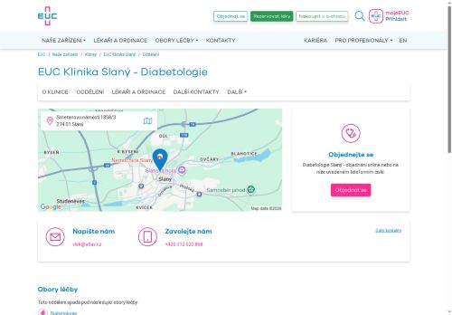Zobrazit webové stránky Diabetologie - Caprimulgus s.r.o. - MUDr. Vladimír Lelek - EUC Klinika Slaný