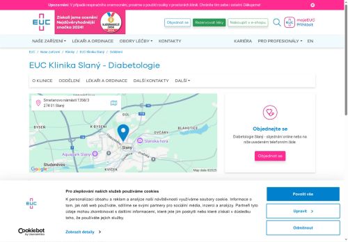 Zobrazit webové stránky Diabetologie - Caprimulgus s.r.o. - MUDr. Vladimír Lelek - EUC Klinika Slaný