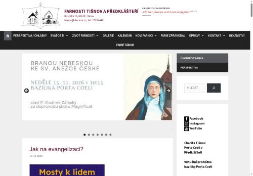 Zobrazit webové stránky Římskokatolická farnost Tišnov