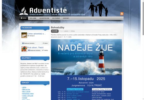Zobrazit webové stránky Církev adventistů sedmého dne v Třebíči