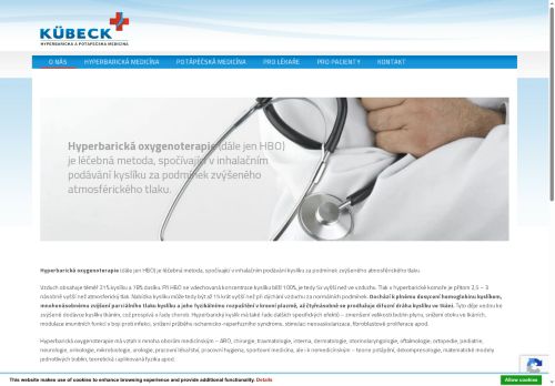 Zobrazit webové stránky Hyperbarická a potápěčská medicína - Kübeck s.r.o. - MUDr. Štěpán Novotný