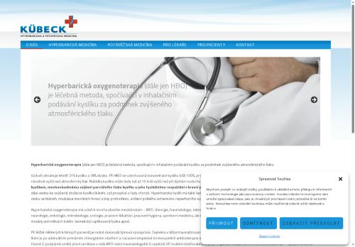 Zobrazit webové stránky Hyperbarická a potápěčská medicína - Kübeck s.r.o. - MUDr. Štěpán Novotný