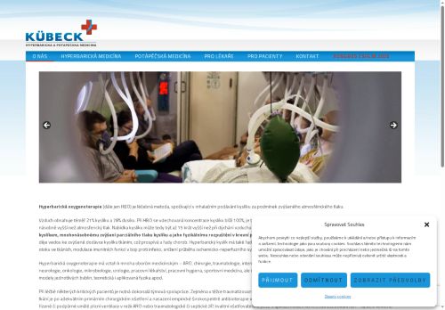 Zobrazit webové stránky Hyperbarická a potápěčská medicína - Kübeck s.r.o. - MUDr. Štěpán Novotný