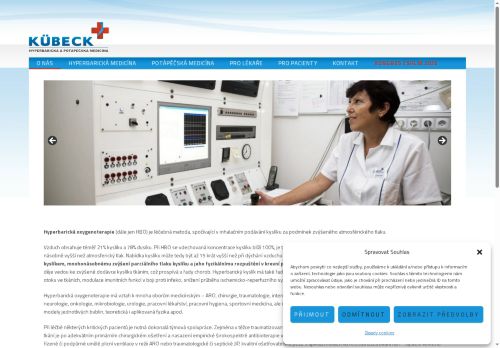 Zobrazit webové stránky Hyperbarická a potápěčská medicína - Kübeck s.r.o. - MUDr. Štěpán Novotný