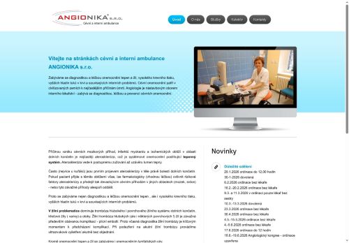 Zobrazit webové stránky Cévní a interní ambulance ANGIONIKA s.r.o. - MUDr. Monika Podpěrová