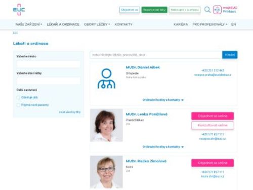 Chirurgická ambulance - EUC Klinika Slaný