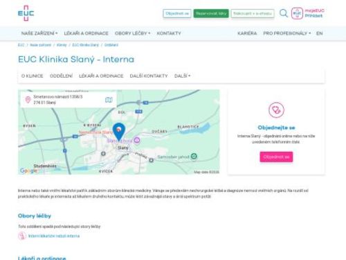Interní ordinace - Caprimulgus s.r.o. - MUDr. Vladimír Lelek - EUC Klinika Slaný
