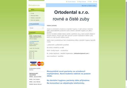 Zobrazit webové stránky Ortodoncie - Ortodental s.r.o. - MUDr. Ondřej Hajník