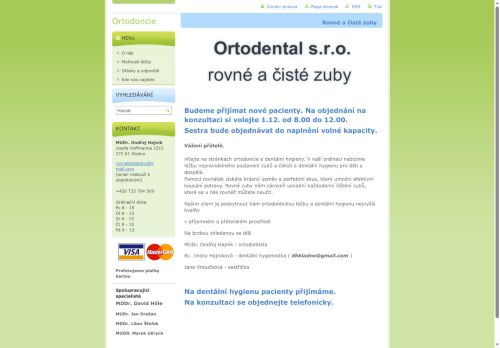 Zobrazit webové stránky Ortodoncie - Ortodental s.r.o. - MUDr. Ondřej Hajník