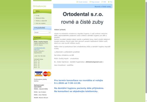 Zobrazit webové stránky Ortodoncie - Ortodental s.r.o. - MUDr. Ondřej Hajník
