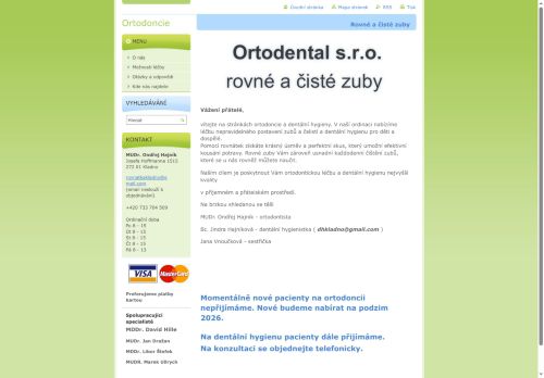 Zobrazit webové stránky Ortodoncie - Ortodental s.r.o. - MUDr. Ondřej Hajník