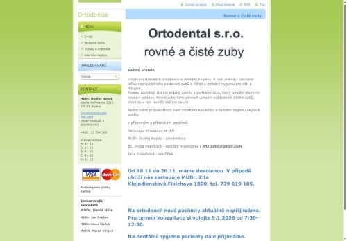 Zobrazit webové stránky Ortodoncie - Ortodental s.r.o. - MUDr. Ondřej Hajník