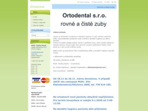 Ortodoncie - Ortodental s.r.o. - MUDr. Ondřej Hajník
