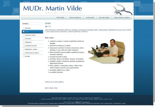 Zobrazit webové stránky Praktický lékař pro dospělé - MUDr. Martin Vilde