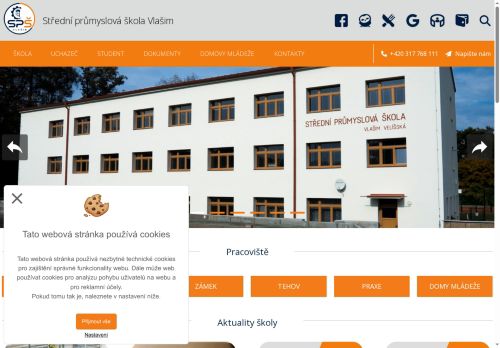 Zobrazit webové stránky Střední průmyslová škola Vlašim