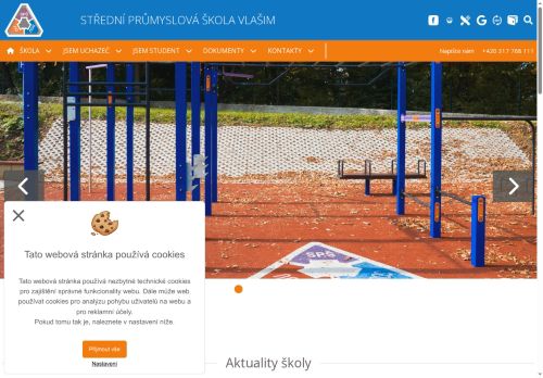 Zobrazit webové stránky Střední průmyslová škola Vlašim