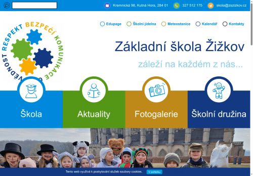 Webové stránky Základní škola Žižkov, Kutná Hora