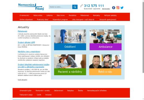 Zobrazit webové stránky Nemocnice Slaný