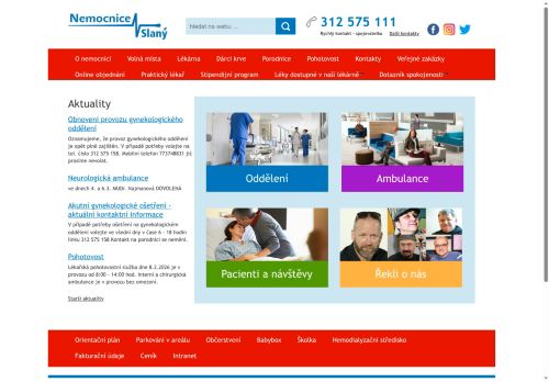 Zobrazit webové stránky Nemocnice Slaný
