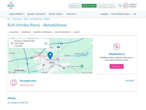 Rehabilitace - EUC Klinika Slaný