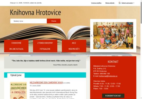 Zobrazit webové stránky Městská knihovna Hrotovice
