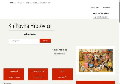 Zobrazit webové stránky Městská knihovna Hrotovice