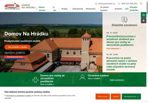 Domov Na Hrádku, poskytovatel sociálních služeb nabízí práci na pozici Údržbář (m/ž) v obci Bečváry