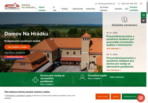 Domov Na Hrádku, poskytovatel sociálních služeb nabízí práci na pozici Pracovník v sociálních službách (m/ž) v obci Cerhenice