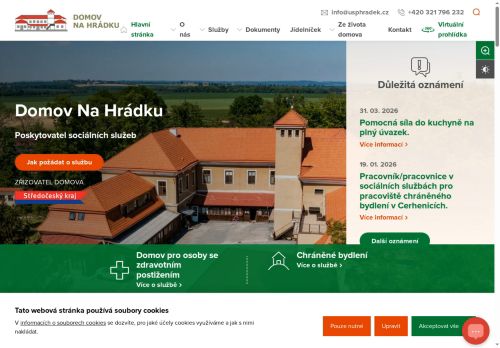 Domov Na Hrádku, poskytovatel sociálních služeb nabízí práci na pozici údržbář (m/ž) v obci Bečváry