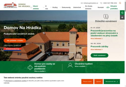 Domov Na Hrádku, poskytovatel sociálních služeb nabízí práci na pozici údržbář (m/ž) v obci Bečváry