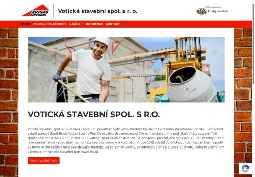 Webové stránky Votická stavební spol. s r.o., Votice