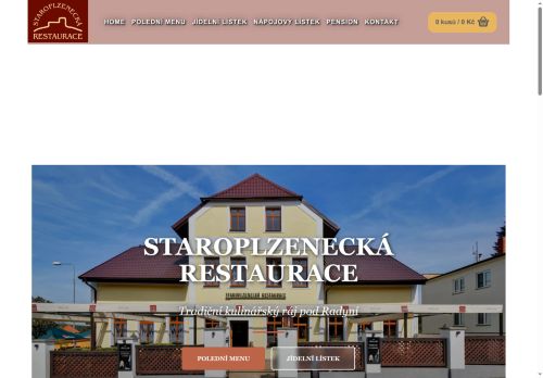 Webové stránky Staroplzenecká s.r.o., Starý Plzenec