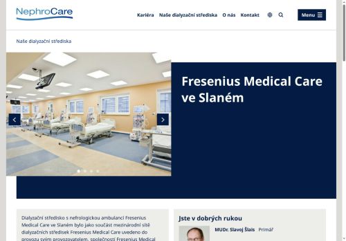 Zobrazit webové stránky Hemodialyzační středisko s nefrologickou ambulancí - Fresenius NephroCare Slaný